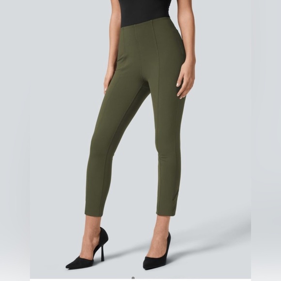 HALARA High-waisted Adjustable 7/8 Ankle Cropped Pants, Tummy Control, M, EUC - Picture 1 of 14